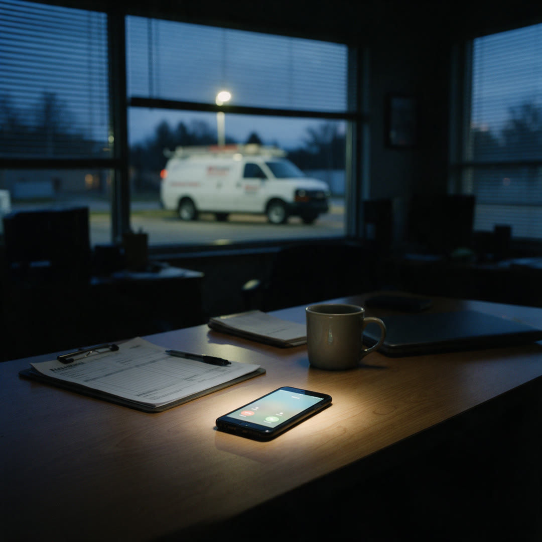 Office phone after hours, B · 1:1
